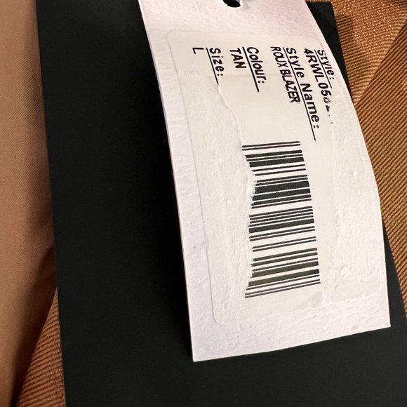 NWT 4th Reckless -TAN TAILORED SINGLE BREASTED BLAZER - ROUX - Size Large - Picture 11 of 11